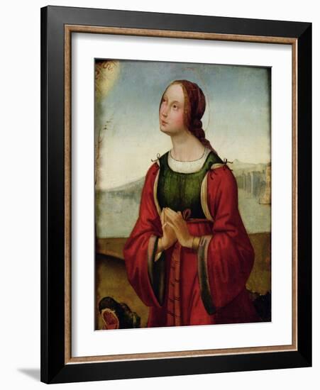 St. Margaret at Prayer-Lorenzo Costa-Framed Giclee Print