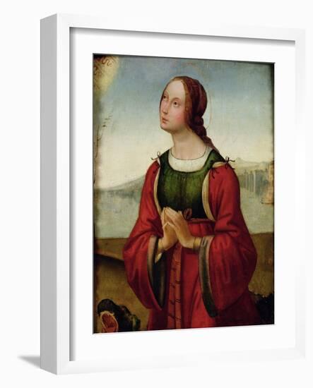 St. Margaret at Prayer-Lorenzo Costa-Framed Giclee Print