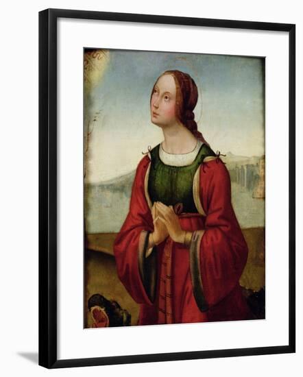 St. Margaret at Prayer-Lorenzo Costa-Framed Giclee Print