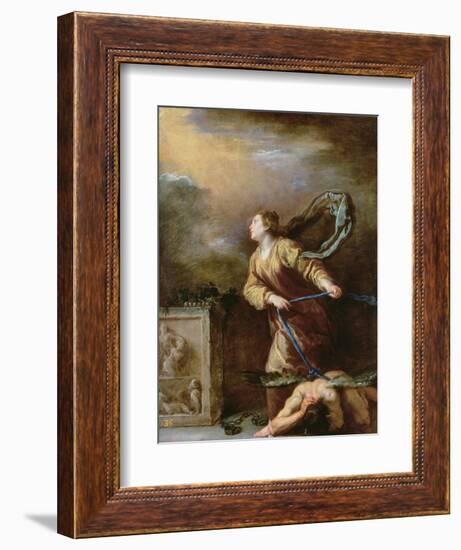 St. Margaret of Cortona Vanquishing the Devil-Domenico Fetti-Framed Giclee Print