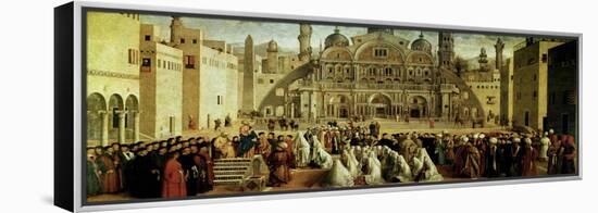 St. Mark Preaching in Alexandria, Egypt, 1504-07-Gentile Bellini-Framed Premier Image Canvas