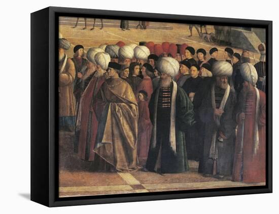 St Mark Preaching in Alexandria, Egypt-Gentile Bellini-Framed Premier Image Canvas