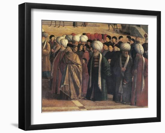 St Mark Preaching in Alexandria, Egypt-Gentile Bellini-Framed Giclee Print