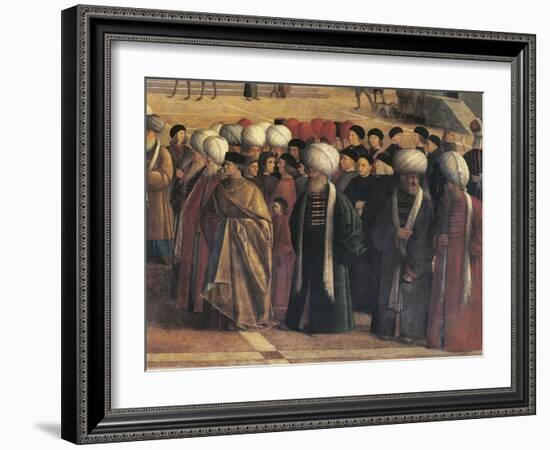 St Mark Preaching in Alexandria, Egypt-Gentile Bellini-Framed Giclee Print