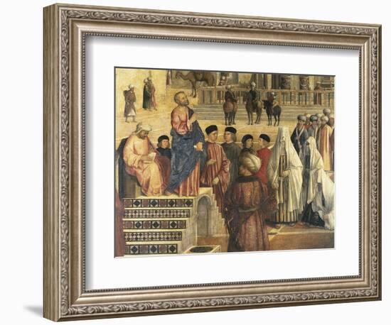 St Mark Preaching in Alexandria, Egypt-Gentile Bellini-Framed Giclee Print