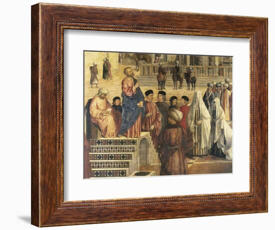 St Mark Preaching in Alexandria, Egypt-Gentile Bellini-Framed Giclee Print