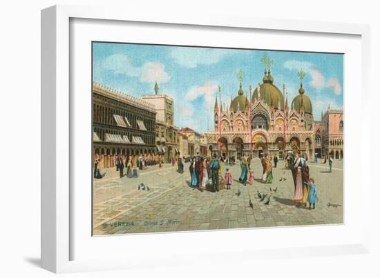 St. Mark's Basilica, Venice, Italy-null-Framed Art Print