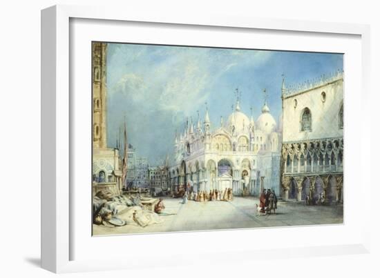 St Mark's Square in Venice-William Wyld-Framed Giclee Print