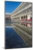 St. Mark's Square Reflected in a Puddle, Venice, Veneto, Italy-Stefano Politi Markovina-Mounted Photographic Print
