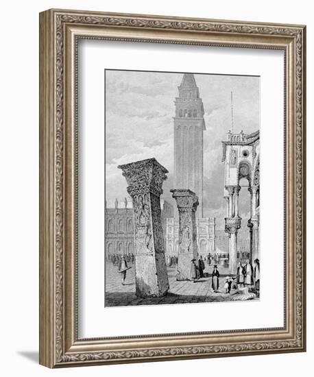 St. Mark's Square, Venice, Engraved by Edward John Roberts (Engraving)-Samuel Prout-Framed Giclee Print