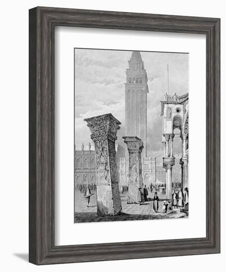 St. Mark's Square, Venice, Engraved by Edward John Roberts (Engraving)-Samuel Prout-Framed Giclee Print