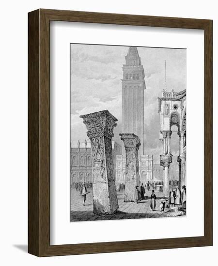 St. Mark's Square, Venice, Engraved by Edward John Roberts (Engraving)-Samuel Prout-Framed Giclee Print