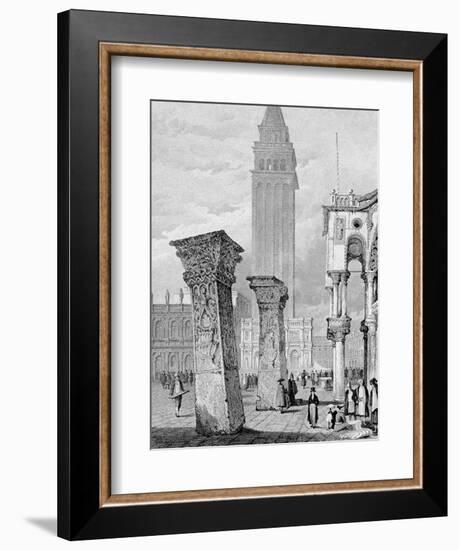 St. Mark's Square, Venice, Engraved by Edward John Roberts (Engraving)-Samuel Prout-Framed Giclee Print