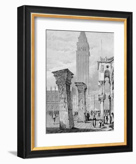 St. Mark's Square, Venice, Engraved by Edward John Roberts (Engraving)-Samuel Prout-Framed Giclee Print