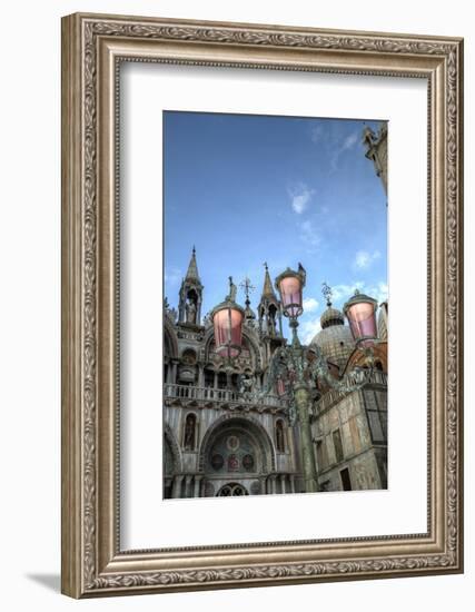 St. Marks and Lamp Post, Venice, Italy-Darrell Gulin-Framed Photographic Print