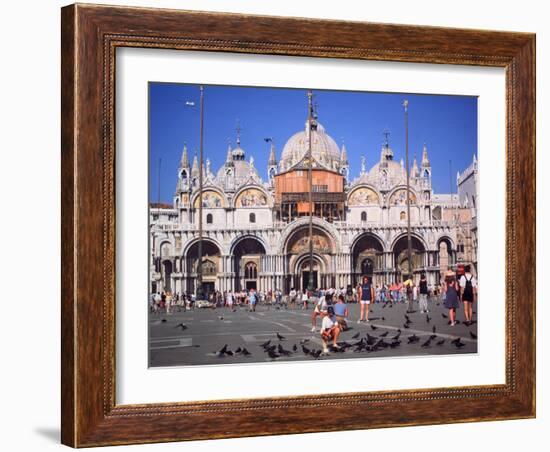 St Marks Square and Basilica, Venice, Italy-Peter Thompson-Framed Photographic Print