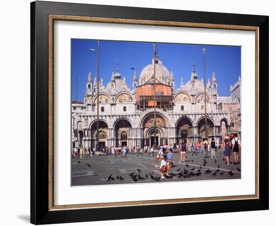 St Marks Square and Basilica, Venice, Italy-Peter Thompson-Framed Photographic Print