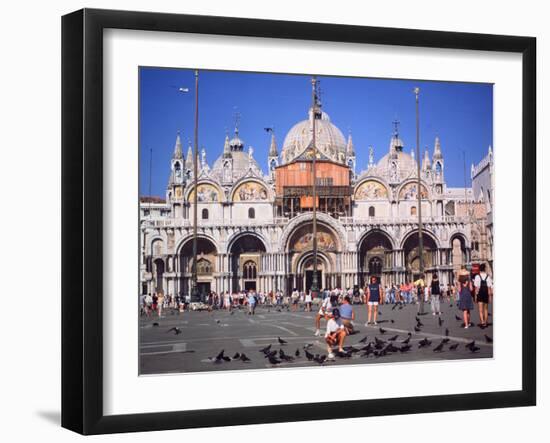 St Marks Square and Basilica, Venice, Italy-Peter Thompson-Framed Photographic Print