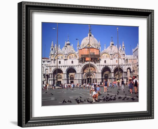 St Marks Square and Basilica, Venice, Italy-Peter Thompson-Framed Photographic Print