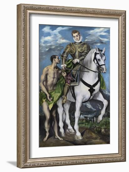 St. Martin and the Beggar, 1597-99-El Greco-Framed Giclee Print