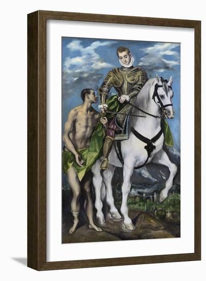 St. Martin and the Beggar, 1597-99-El Greco-Framed Giclee Print