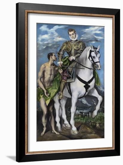 St. Martin and the Beggar, 1597-99-El Greco-Framed Giclee Print