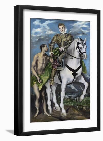 St. Martin and the Beggar, 1597-99-El Greco-Framed Giclee Print