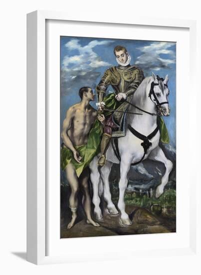 St. Martin and the Beggar, 1597-99-El Greco-Framed Giclee Print