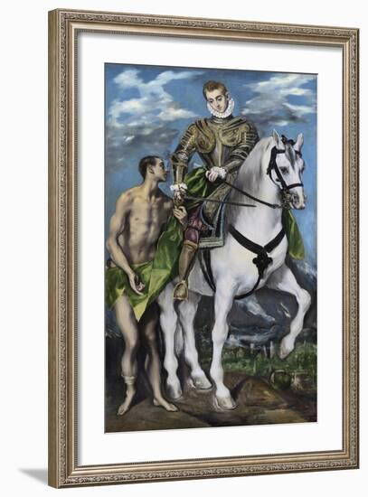 St. Martin and the Beggar, 1597-99-El Greco-Framed Giclee Print