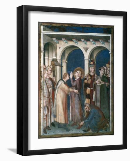 St Martin Is Knighted, 1312-1317-Simone Martini-Framed Giclee Print