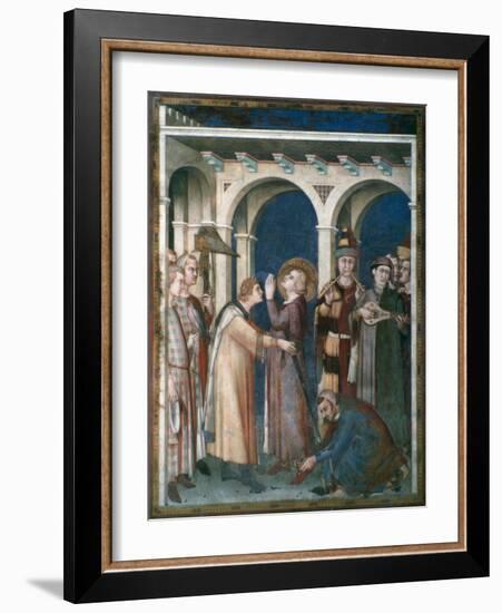St Martin Is Knighted, 1312-1317-Simone Martini-Framed Giclee Print