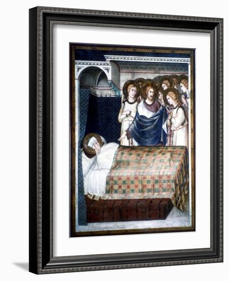 St Martin's Dream, 14th Century-Simone Martini-Framed Giclee Print