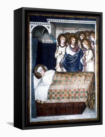 St Martin's Dream, 14th Century-Simone Martini-Framed Premier Image Canvas