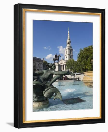 St. Martin's in the Fields Church, Trafalgar Square, London, England, United Kingdom, Europe-Stuart Black-Framed Photographic Print