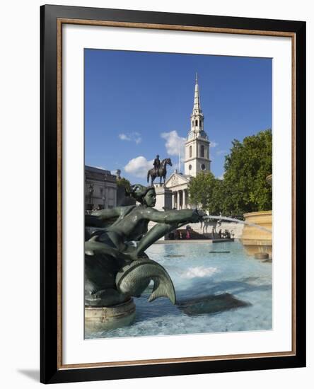 St. Martin's in the Fields Church, Trafalgar Square, London, England, United Kingdom, Europe-Stuart Black-Framed Photographic Print