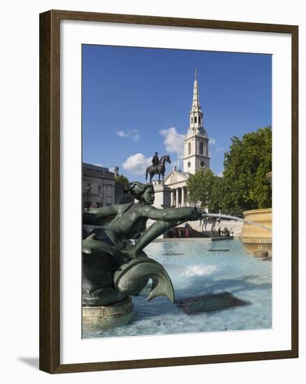 St. Martin's in the Fields Church, Trafalgar Square, London, England, United Kingdom, Europe-Stuart Black-Framed Photographic Print