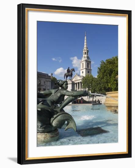 St. Martin's in the Fields Church, Trafalgar Square, London, England, United Kingdom, Europe-Stuart Black-Framed Photographic Print