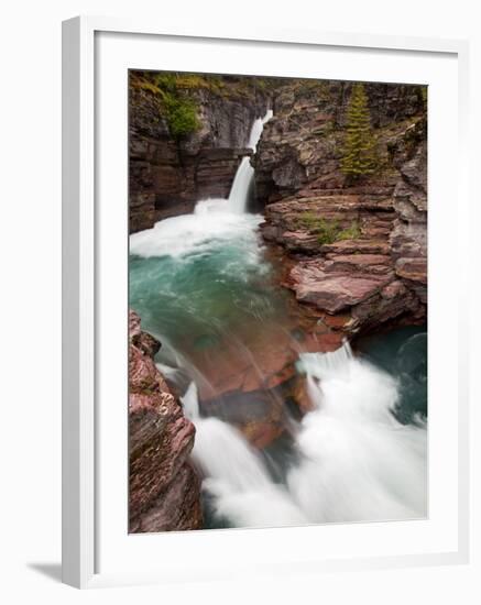 St. Mary Falls, Glacier National Park, Montana, USA-Jamie & Judy Wild-Framed Photographic Print