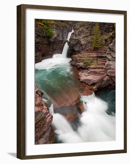 St. Mary Falls, Glacier National Park, Montana, USA-Jamie & Judy Wild-Framed Photographic Print