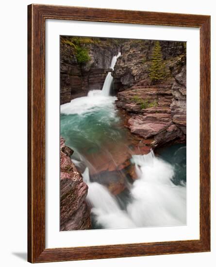 St. Mary Falls, Glacier National Park, Montana, USA-Jamie & Judy Wild-Framed Photographic Print