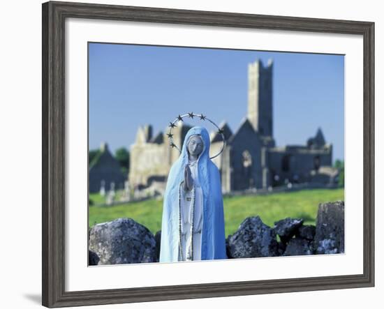 St. Mary Figurine, Quinn Abbey, County Clare, Ireland-William Sutton-Framed Photographic Print