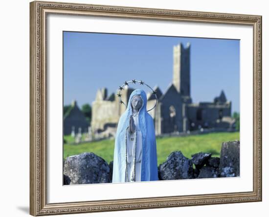 St. Mary Figurine, Quinn Abbey, County Clare, Ireland-William Sutton-Framed Photographic Print