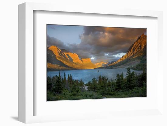 St Mary Lake at Sunrise, Glacier National Park, Montana, USA-Charles Gurche-Framed Photographic Print