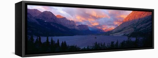 St. Mary Lake, Glacier National Park, Montana-null-Framed Stretched Canvas