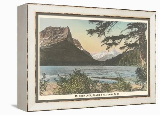 St. Mary Lake, Glacier National Park-null-Framed Stretched Canvas