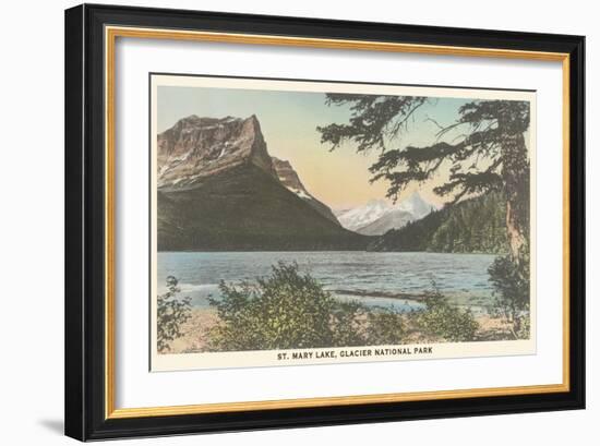 St. Mary Lake, Glacier National Park-null-Framed Art Print