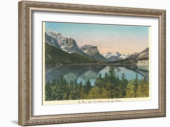 St. Mary Lake, Glacier Park, Montana-null-Framed Art Print