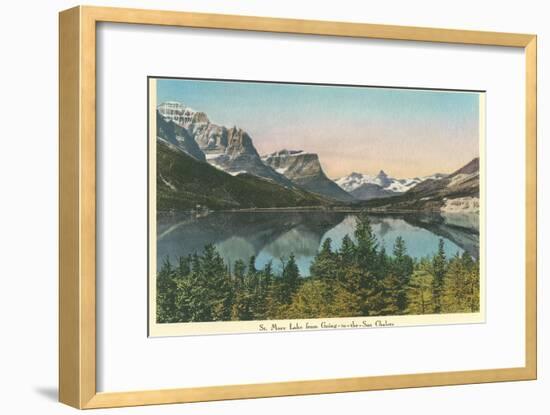 St. Mary Lake, Glacier Park, Montana-null-Framed Art Print