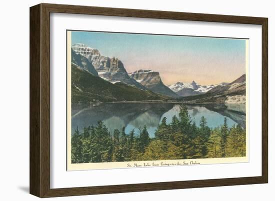 St. Mary Lake, Glacier Park, Montana-null-Framed Art Print