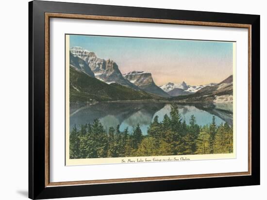 St. Mary Lake, Glacier Park, Montana-null-Framed Art Print